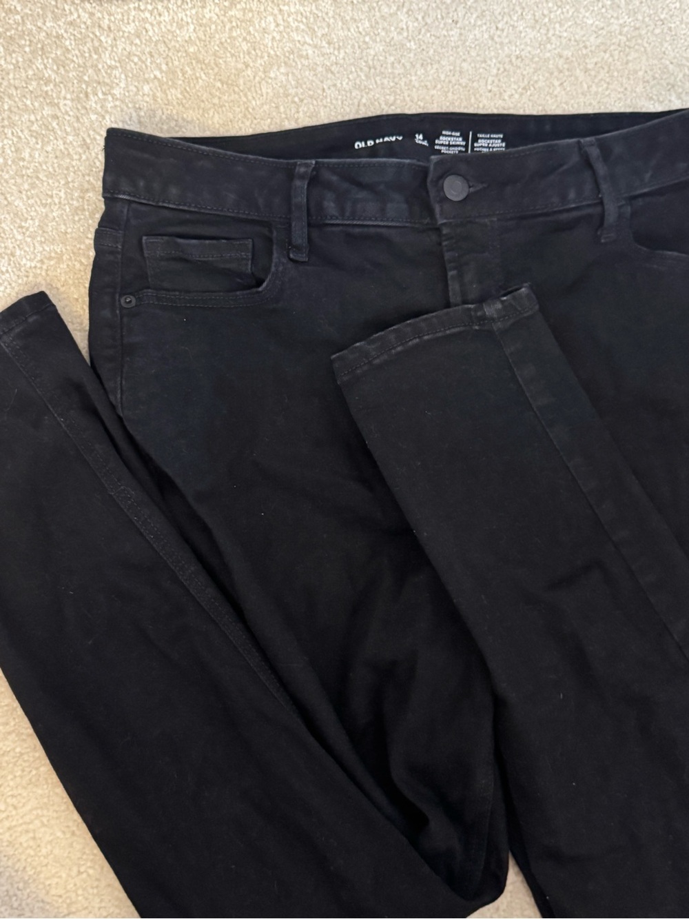 Old Navy Black High-Rise Skinny Jeans - Women's (Rockstar)